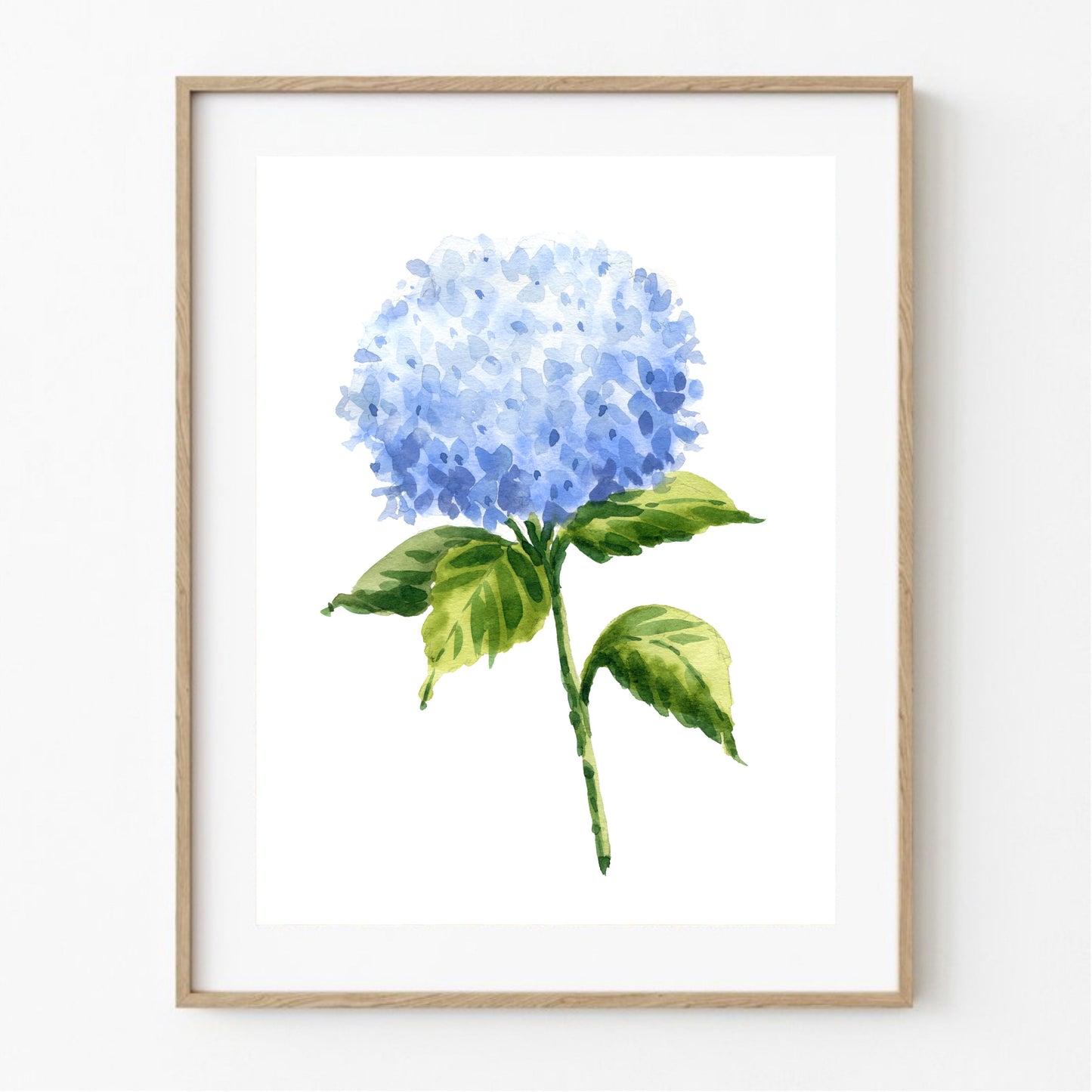 Estampado de hortensias azules