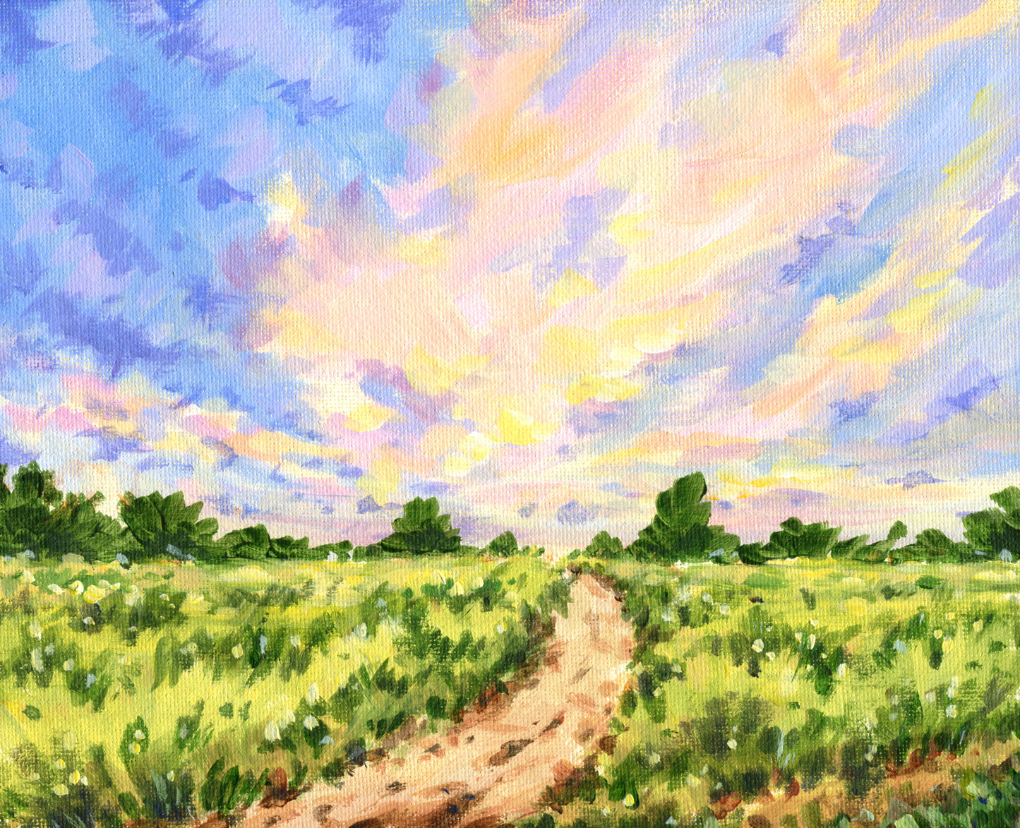 Rural path Original Acrylic Painting