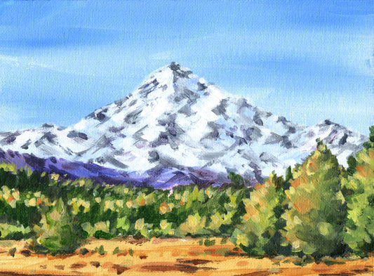 Fall Mountains in Oregon Original Acrylic Painting